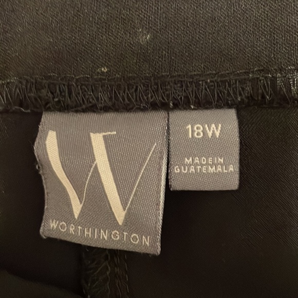 Black Worthington Slacks with flared boot cut size 18W - Picture 3 of 6